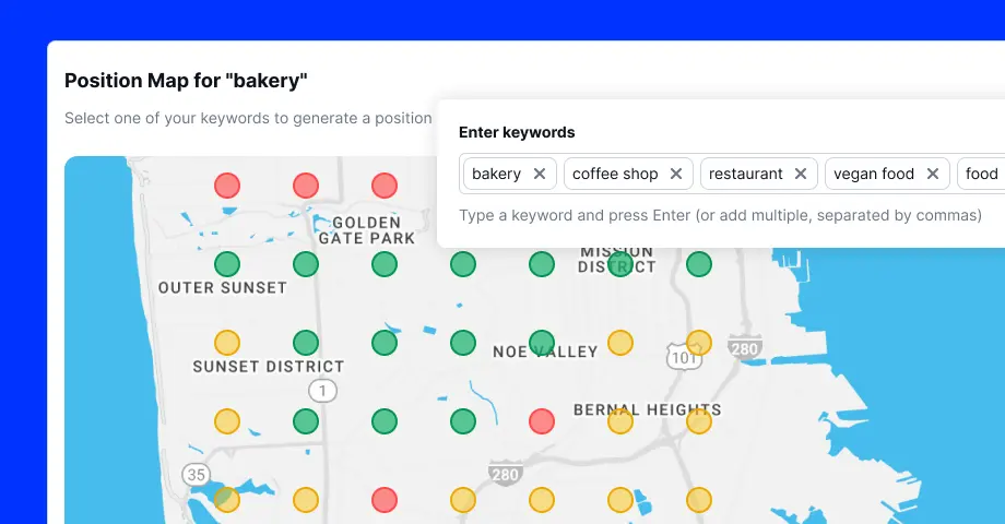 Google Maps rank grid