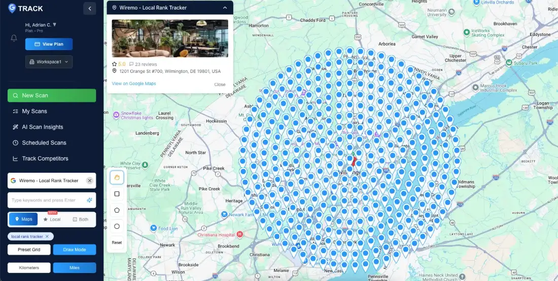 local rank grid tracking