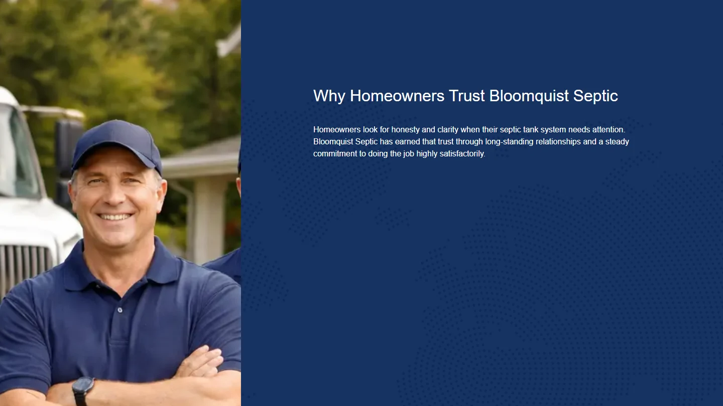 Bloomquist Septic WordPress website design project by Furqan SEO